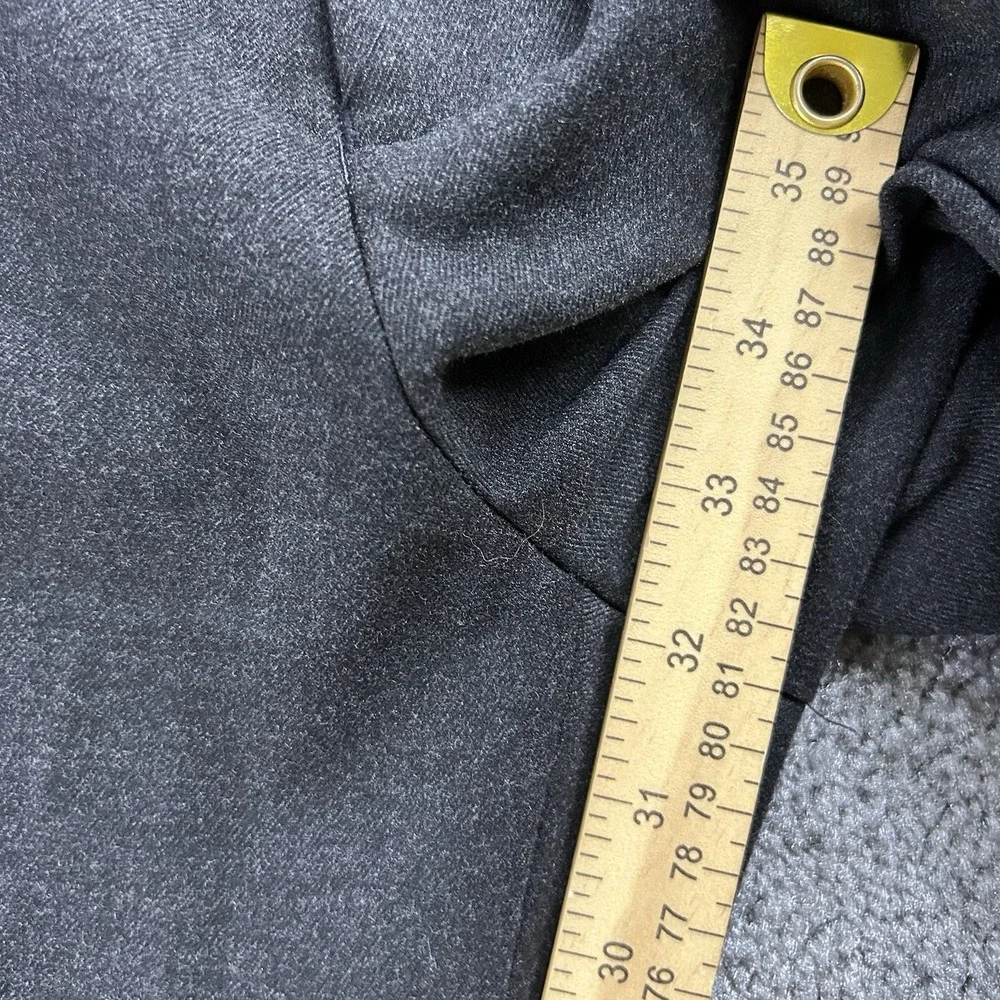Lauren Ralph Lauren Mens Gray Flat Front Dress Pants 38x32 Charcoal Poly Blend